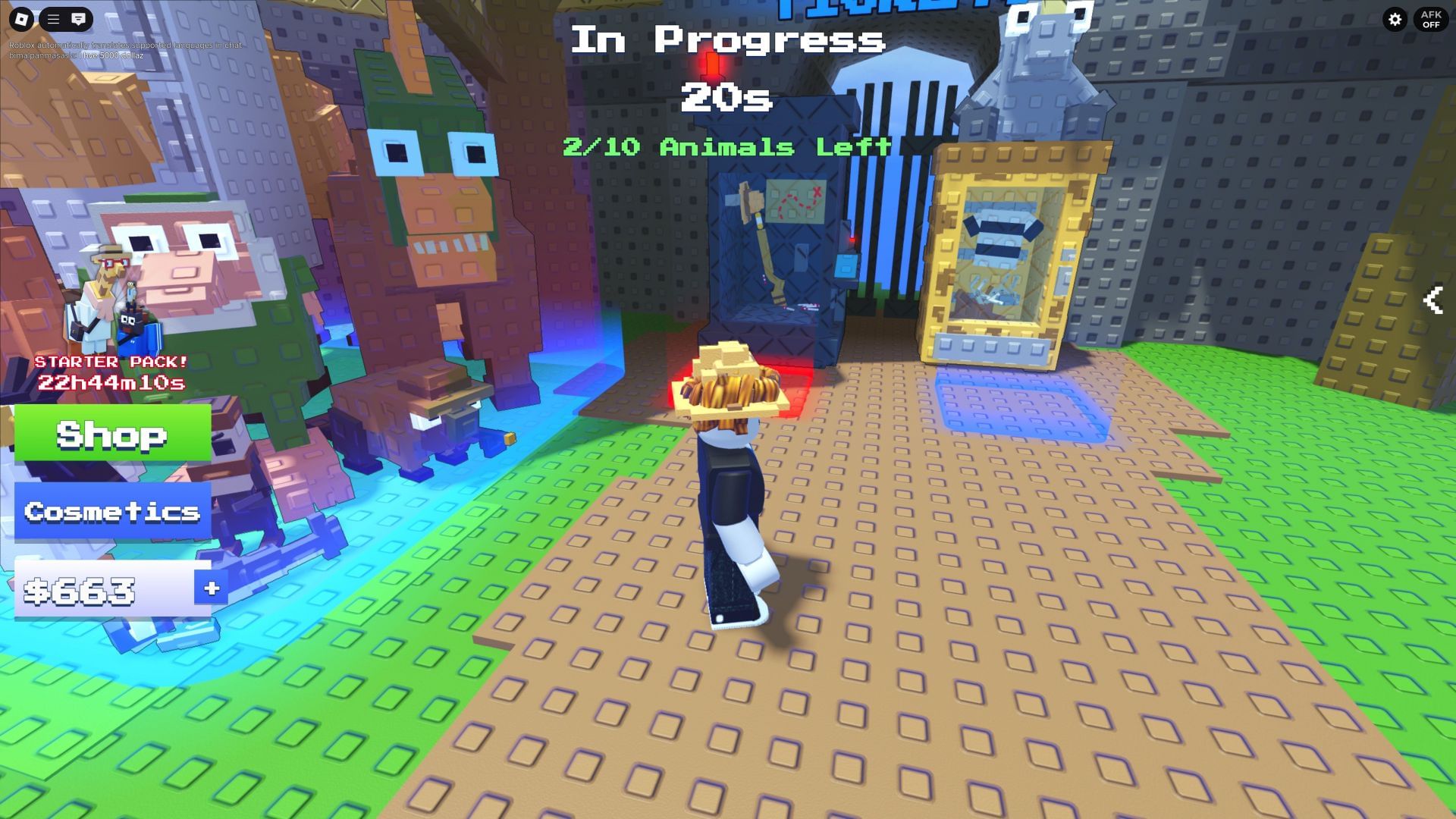 You can control the characters using on-screen buttons or the keyboard