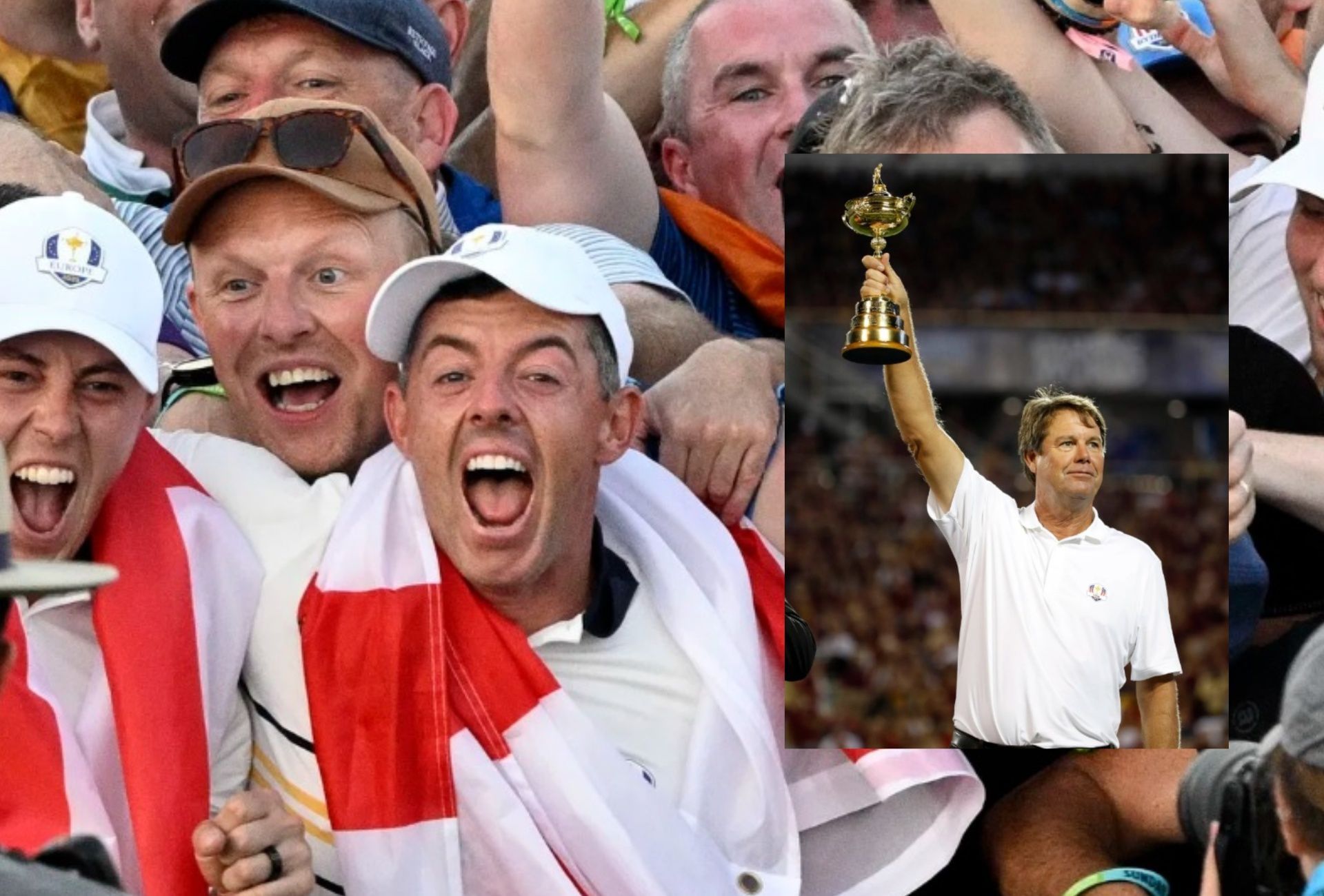 Paul Azinger and Rory McIlroy at Ryder Cup