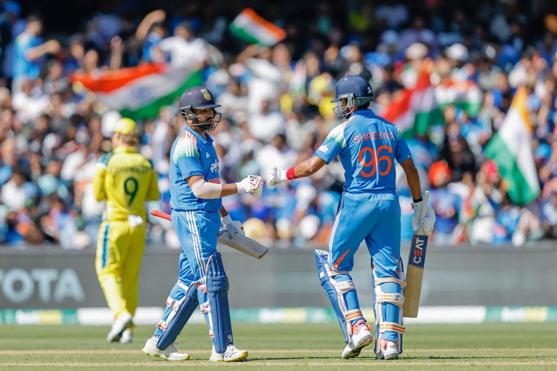 Rohit Sharma and Shreyas Iyer have put India&#039;s innings back on track. (Credits: BCCI X)