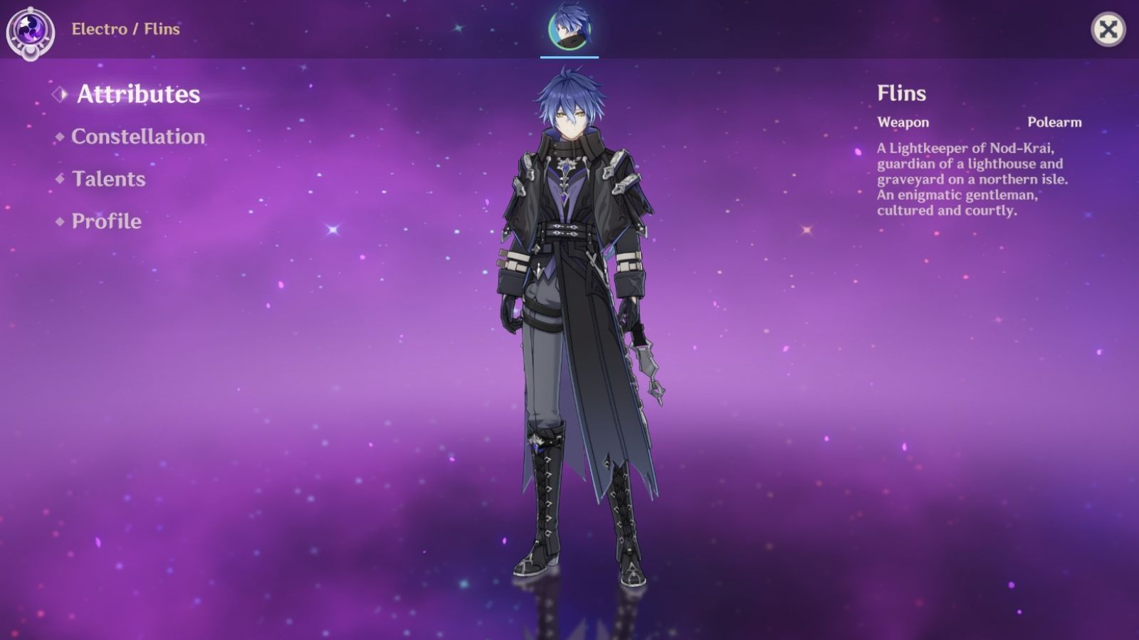 Screenshot of Flins in-game (Image via HoYoverse)