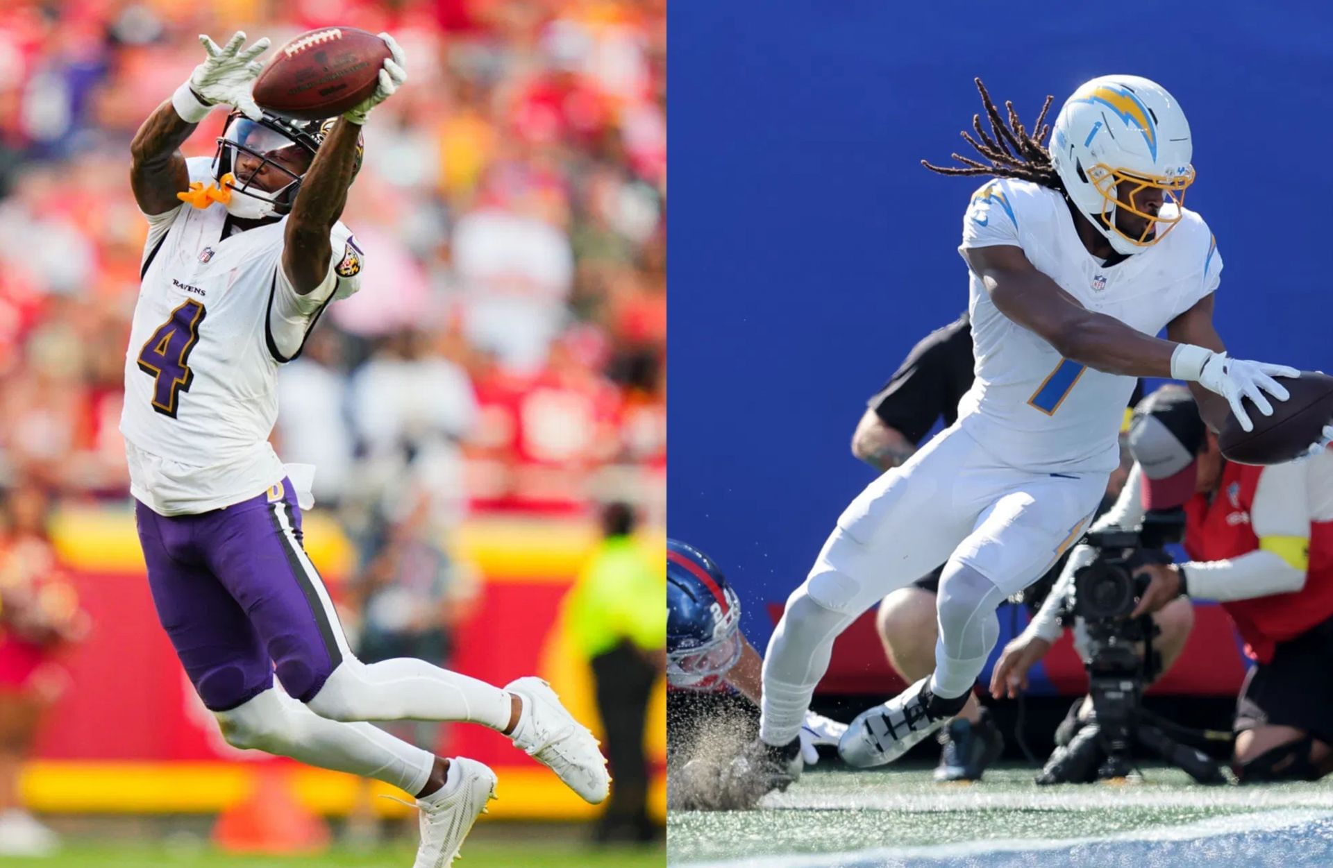 Zay Flowers or Quentin Johnston: Who should I start for Week 6 fantasy football? (Credits: IMAGN)