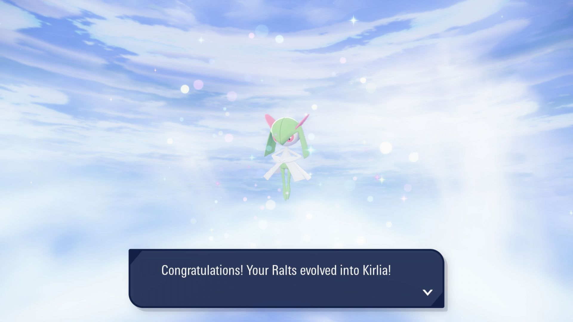 Ralts evolves into Kirlia (Image via The Pokemon Company)