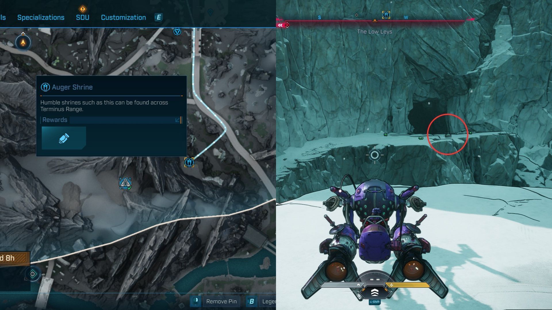 The shrine is in front of the cave entrance (Image via 2K)