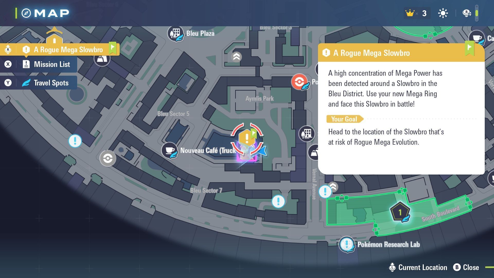 Rogue Mega Slowbro location (Image via The Pokemon Company)