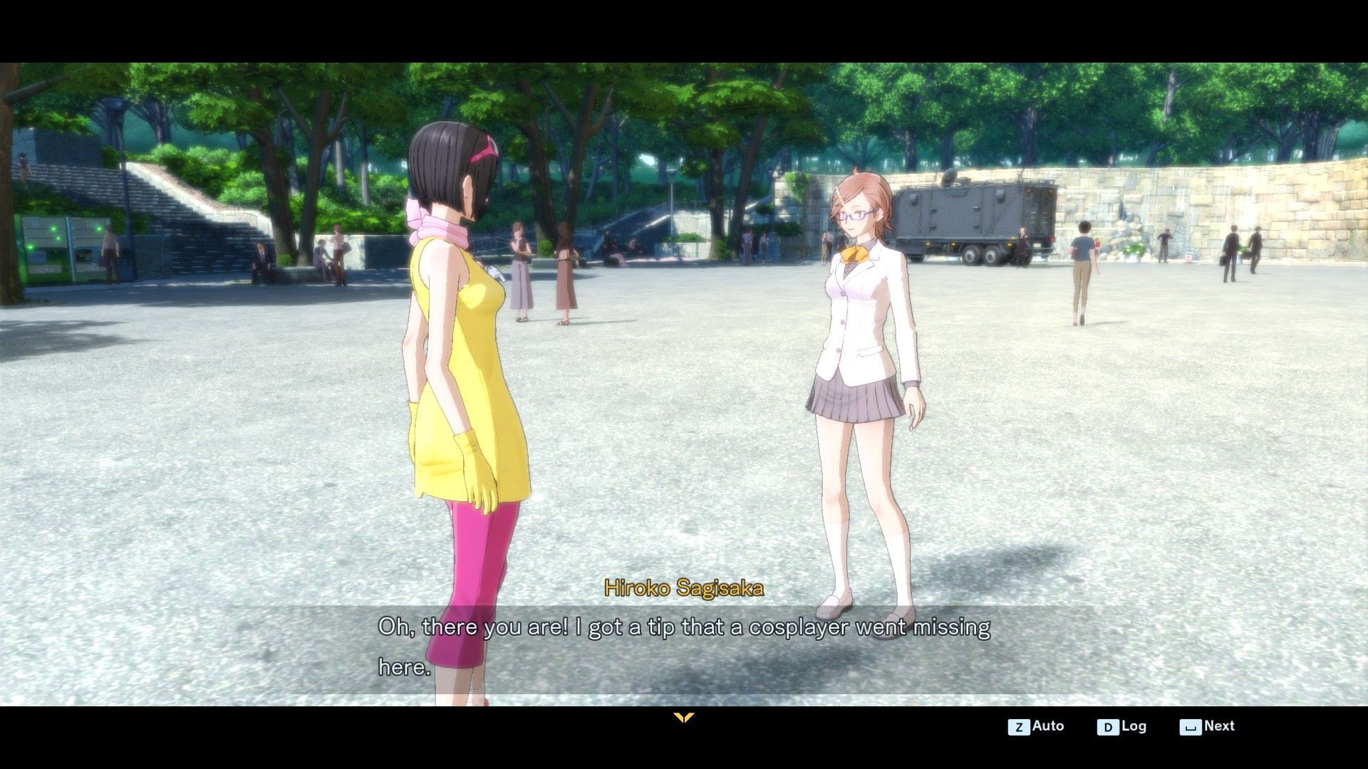 Talk to Hiroko to initiate the side quest (Image via Bandai Namco)