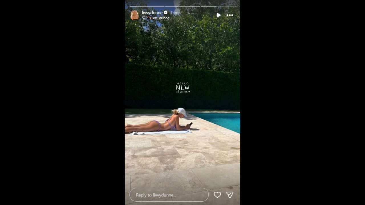 Screenshot of Olivia Dunne&#039;s Instagram Story (Image from - Instagram.com/@livvydunne IG Stories)