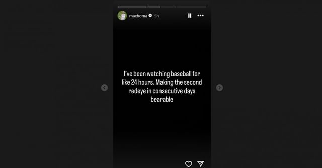 Still from Max Homa's IG story/@maxhoma
