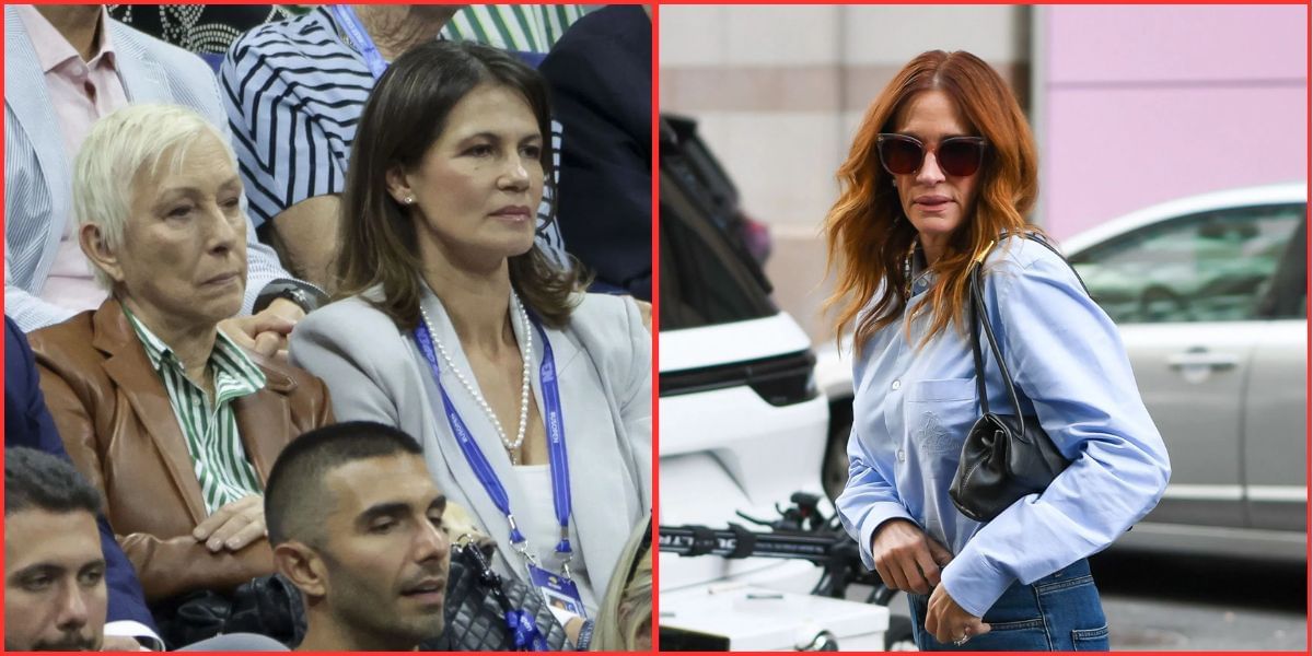 Martina Navratilova &amp; Julia Lemigova (left); Julia Roberts (right)