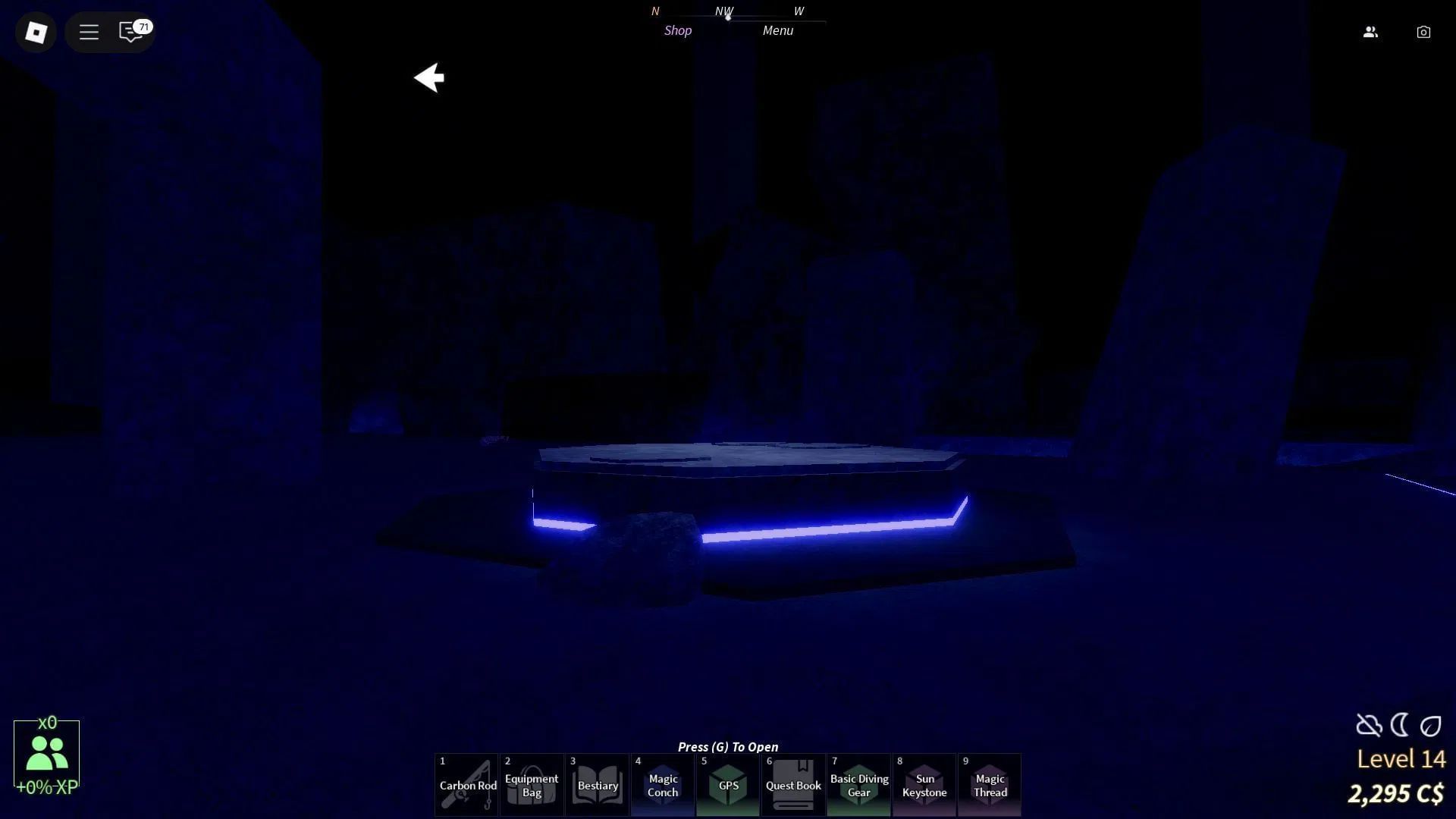 Use a Cosmic Relic to apply the Cryogenic Enchant (Image via Roblox)