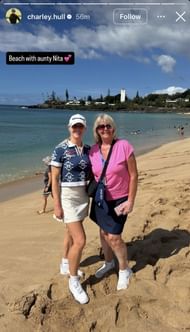 Still from Hull’s Instgram story _ Source: Instagram/@charley.hull