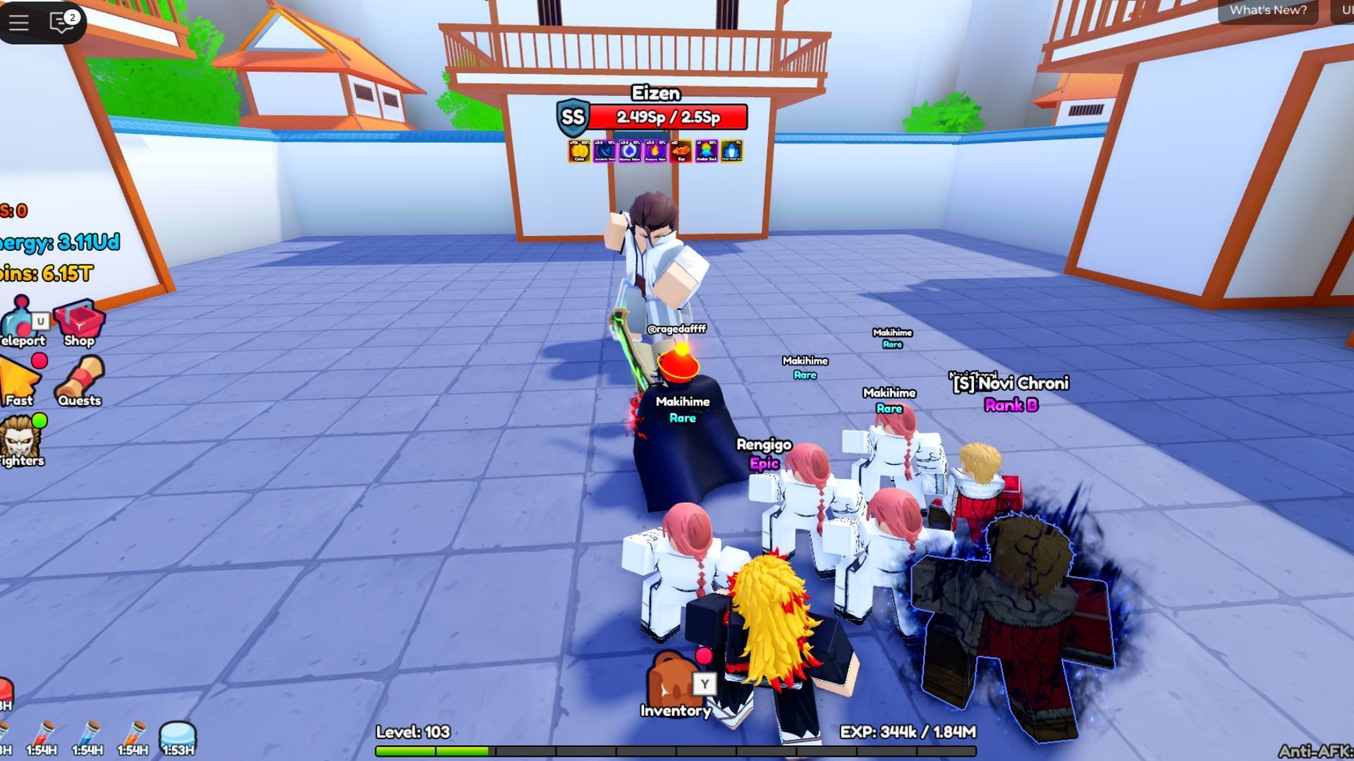 Eizen is the SS boss in World 3 of Anime Eternal (Image via Roblox)