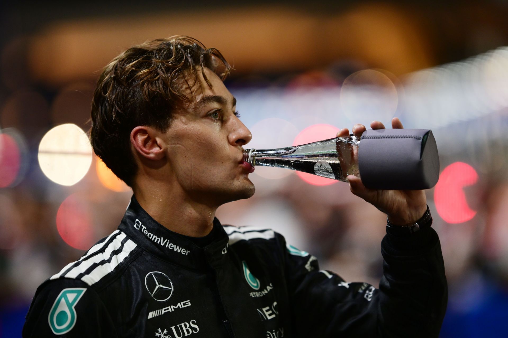 George Russell after qualifying for the Grand Prix Of Singapore - Source: Getty