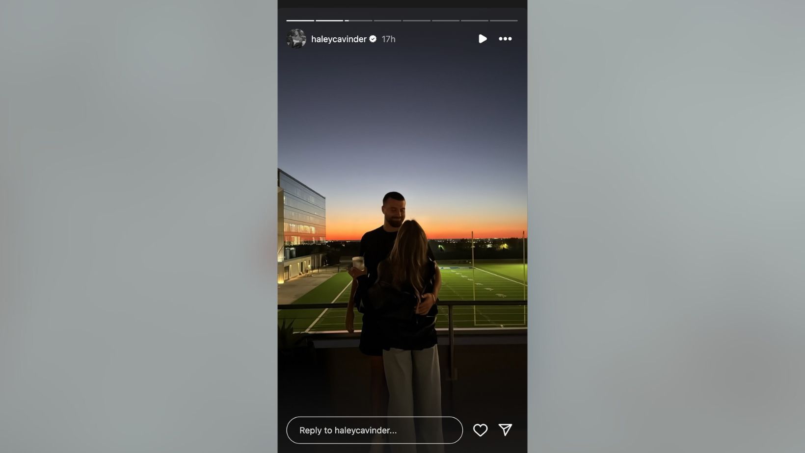 Jake Ferguson &amp; fianc&eacute;e Haley Cavinder share romantic moment (Image Credit: Cavinder/IG)