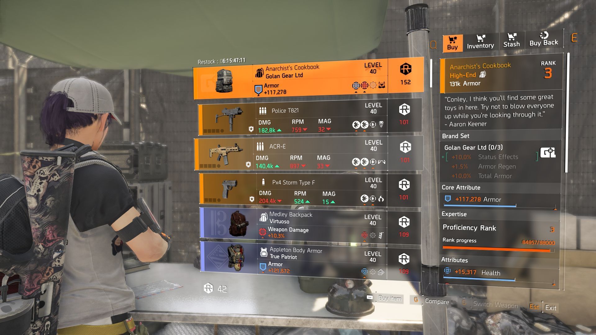 The Division 2 vendor found at DZ South (Image via SK Gaming || Ubisoft)