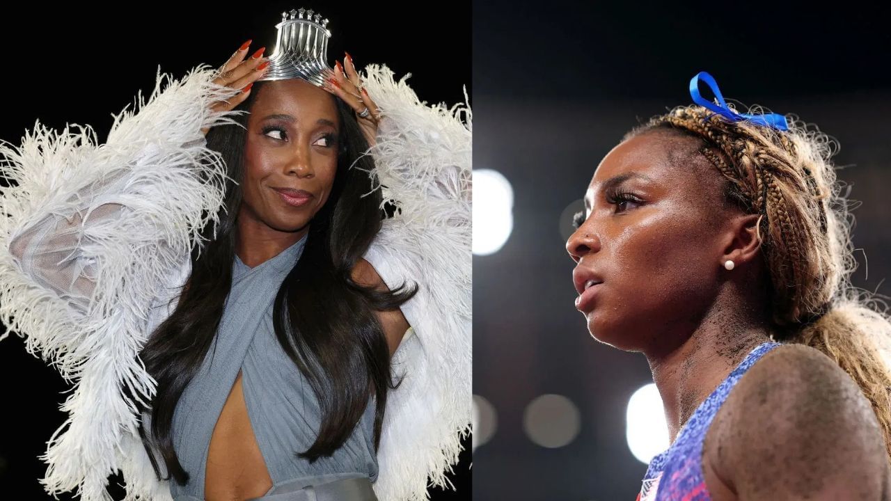 Shelly-Ann Fraser Pryce and Michaela Blyde (Images via: Both Getty)