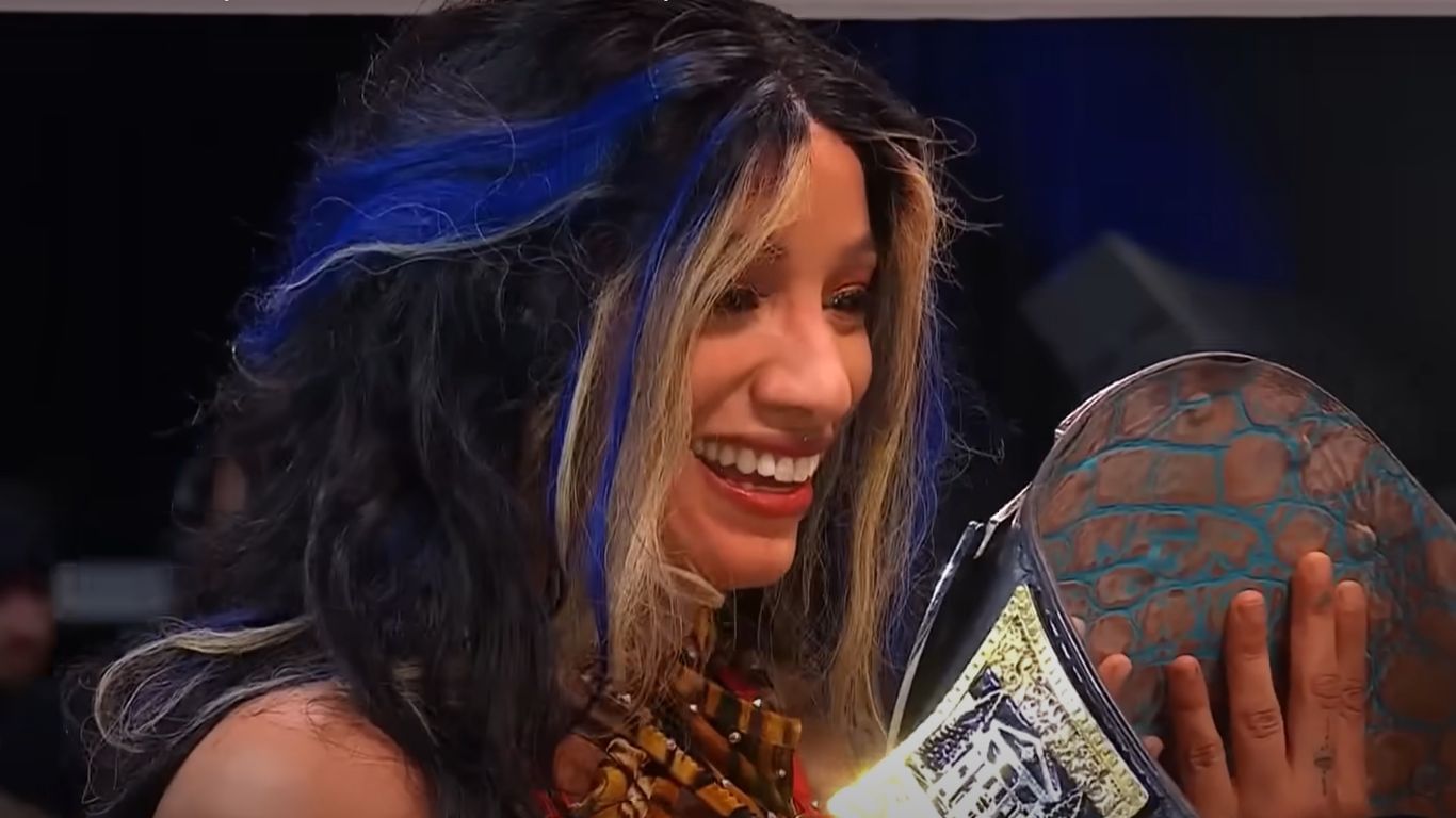 Mone after retaining the TBS title on Dynamite: Title Tuesday [Image via AEW