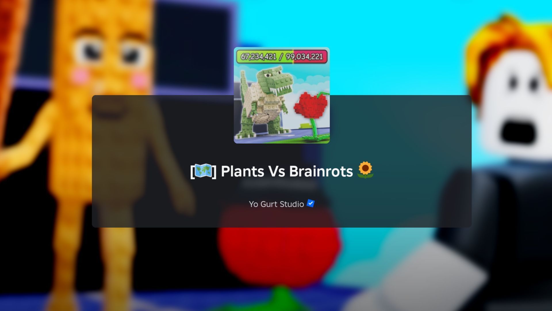 Plants Vs Brainrots loading screen