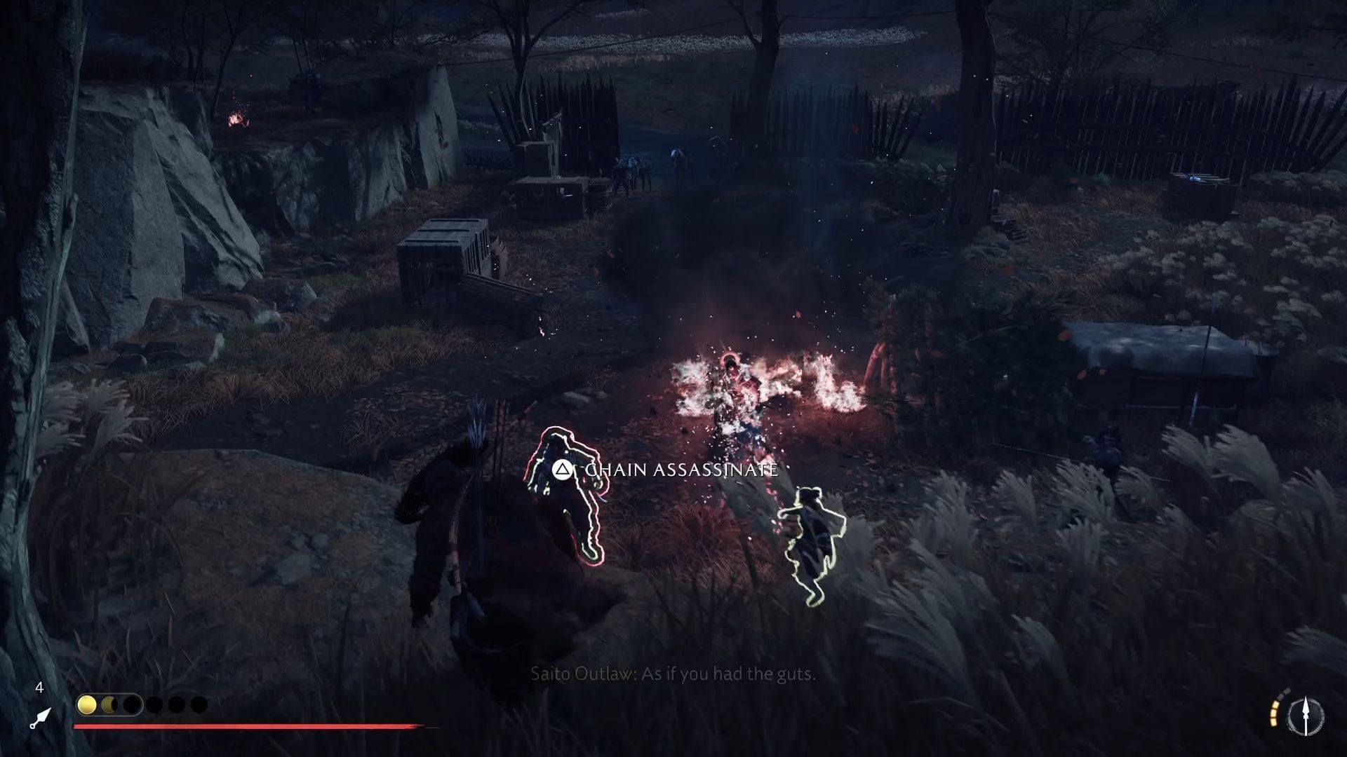 You can use the Scorch bomb first if you have it (Image via Sportskeeda Gaming || Sucker Punch)