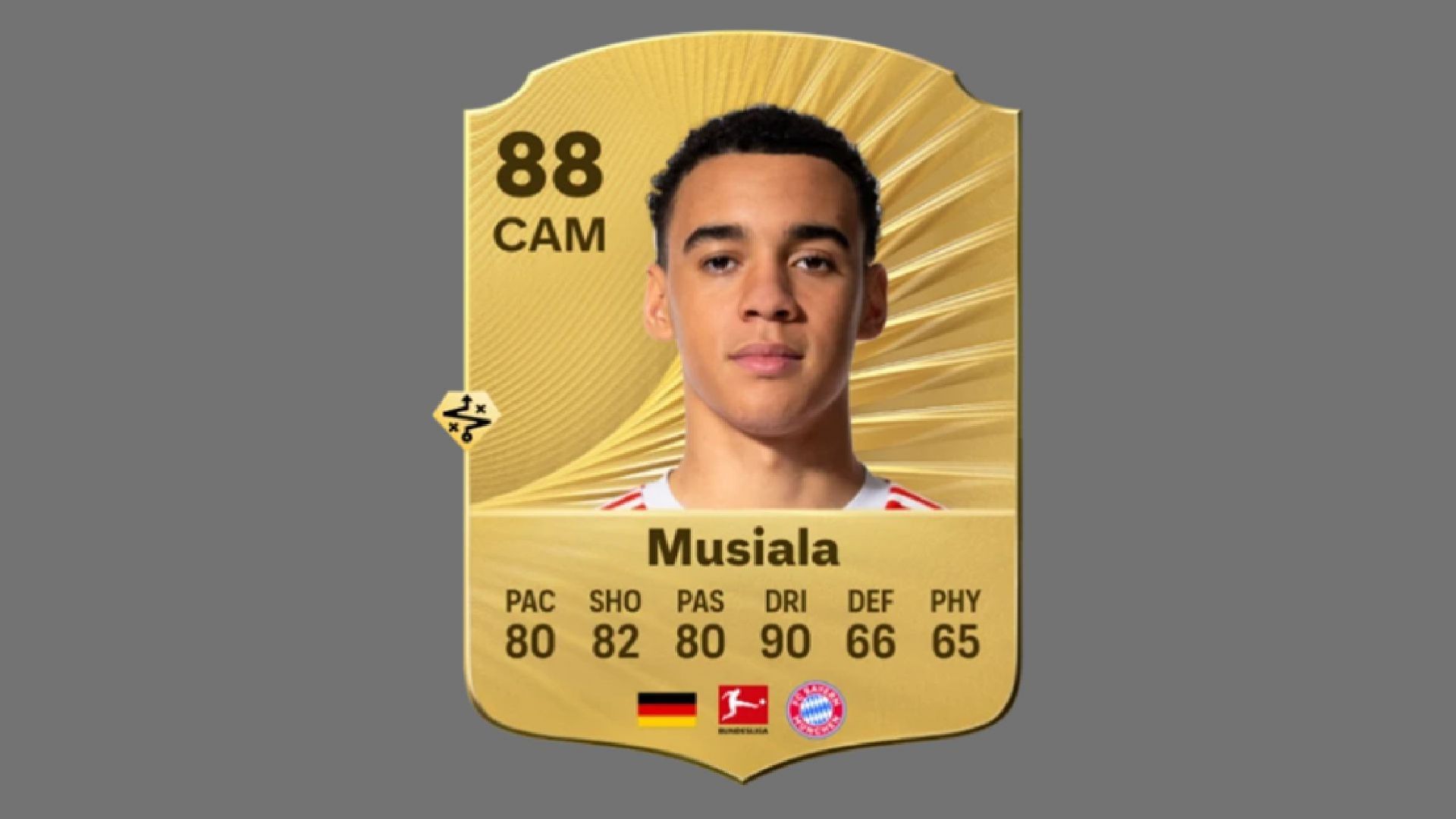 Jamal Musiala is an upcoming star with the Precision Header PlayStyle (Image via EA Sports)