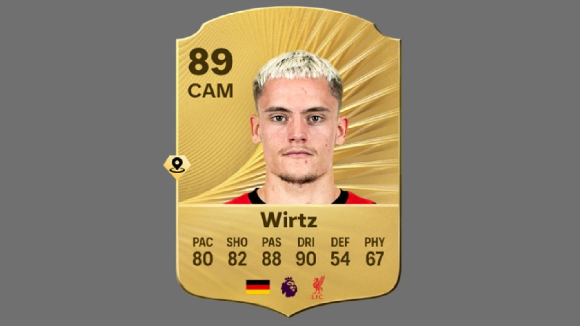 Florian Wirtz&#039;s card in EA FC 26 (Image via EA Sports)