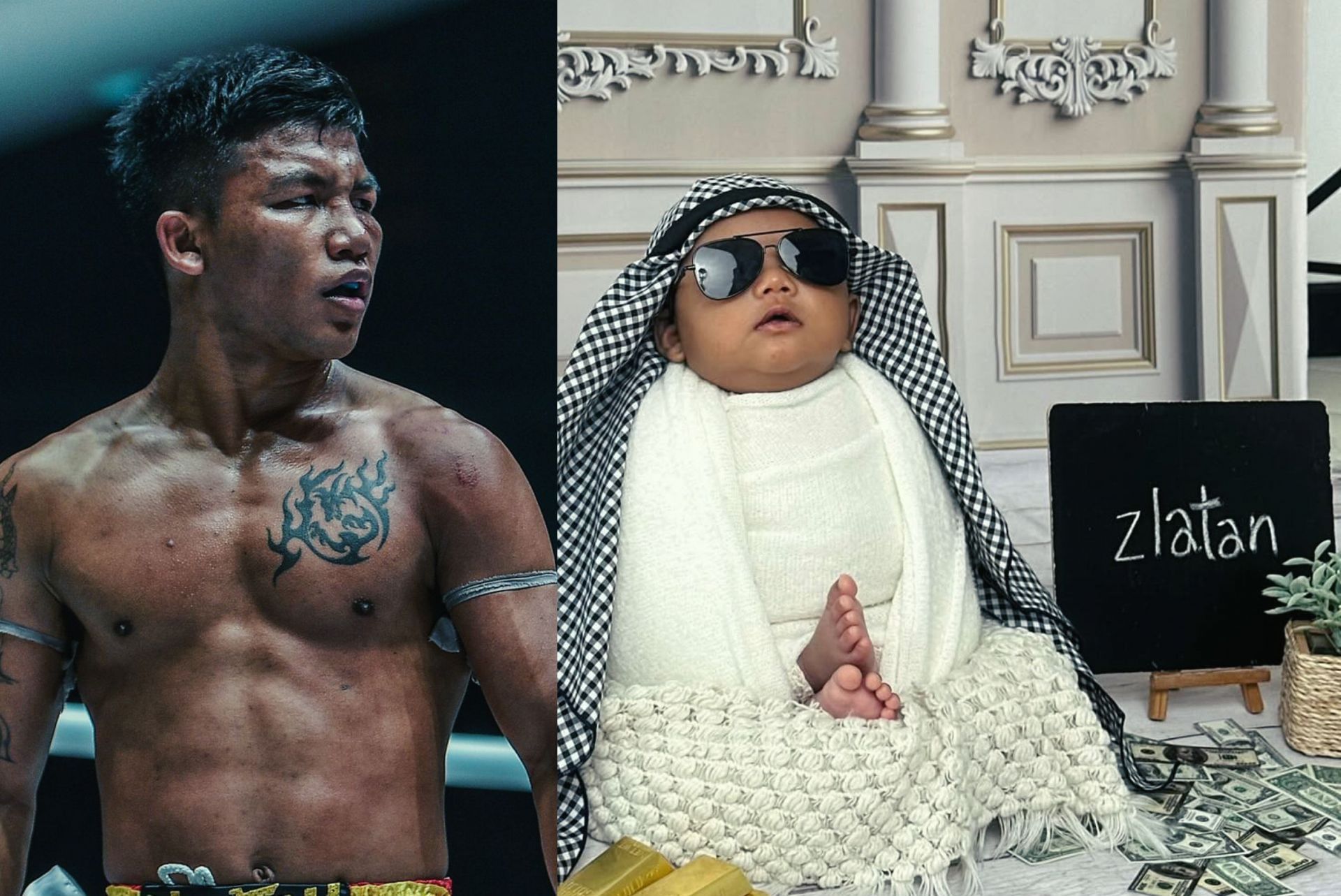 Rodtang Jitmuangnon (left) explains why he named his son Zlatan. [Images: ONE Championship and Rodtang