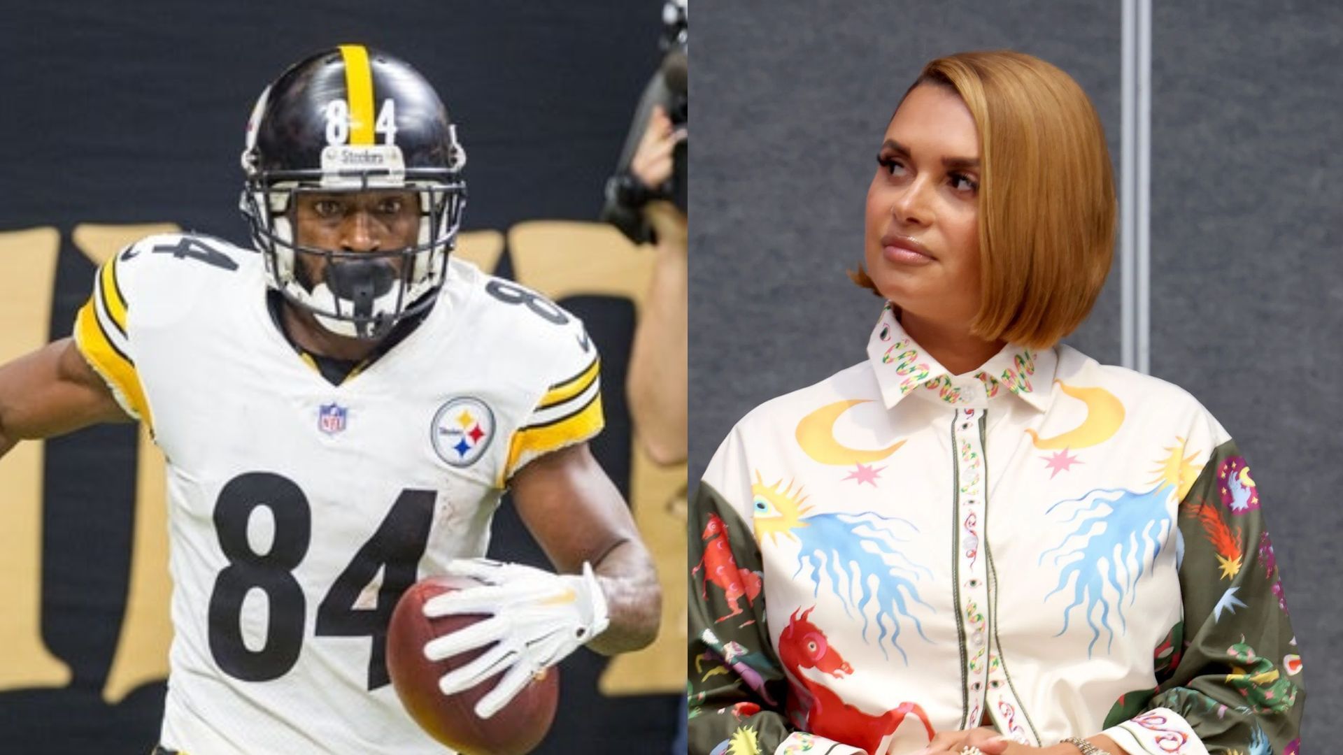 Antonio Brown, Joy Taylor (Source: Imagn)