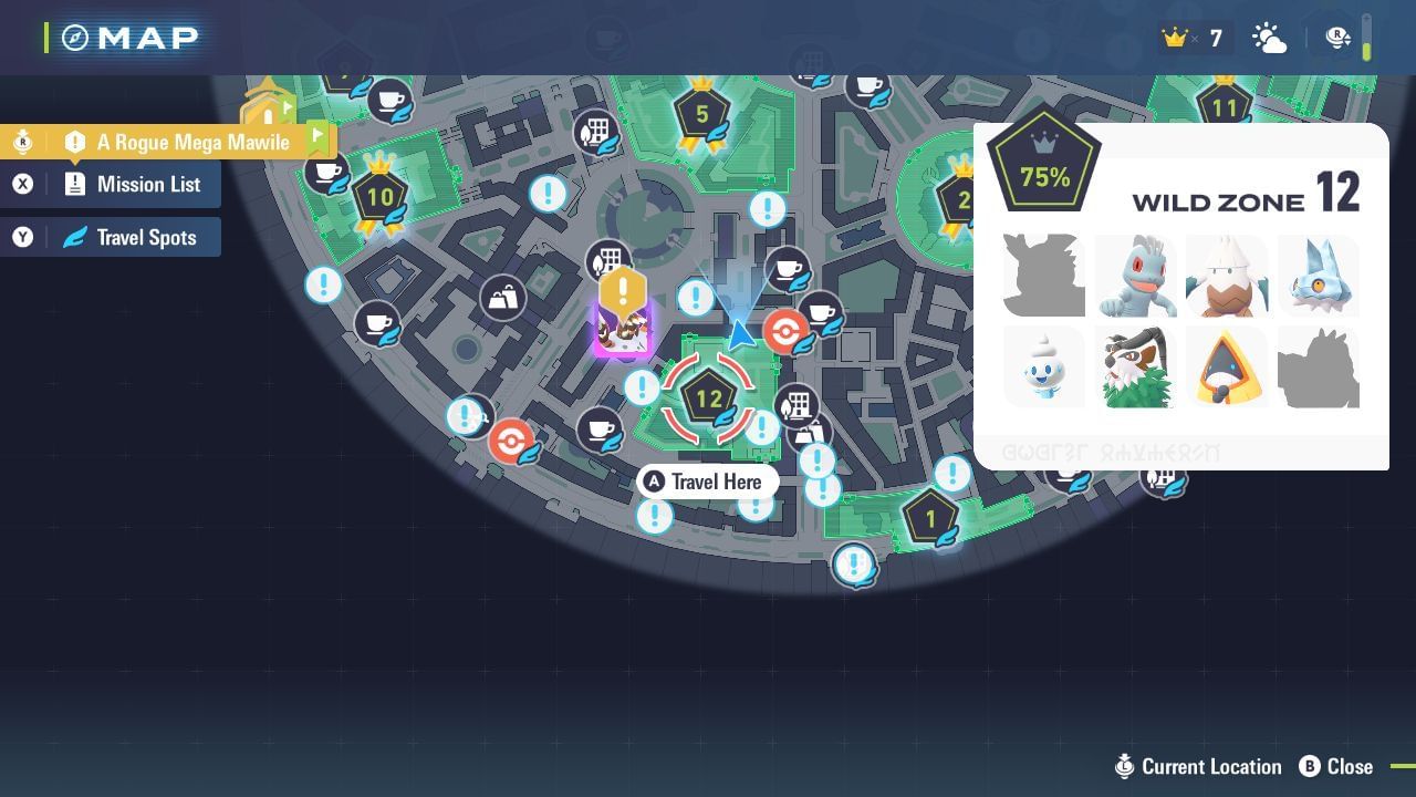 Snorunt and other shown Pokemon can be found in Wild Zone 12 (Image via Sportskeeda Gaming || TPC)