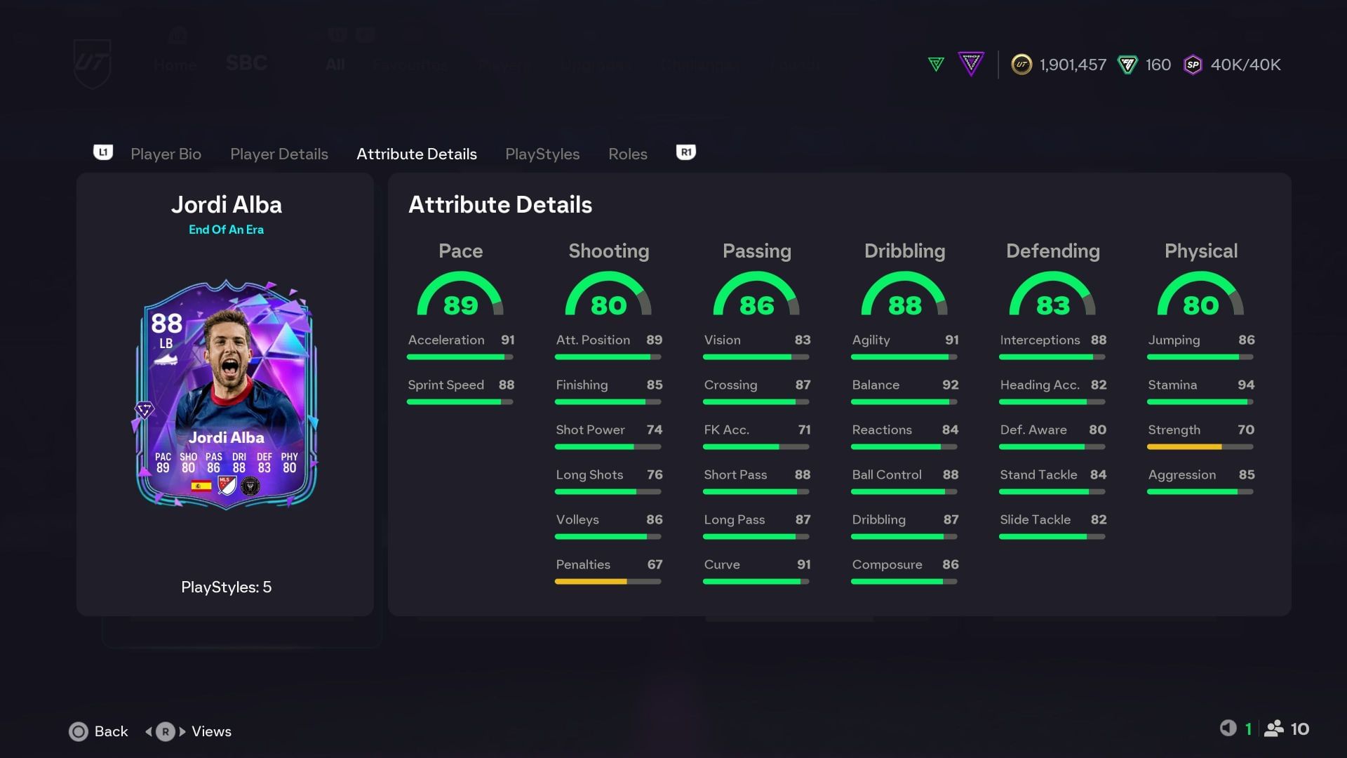 The stats (Image via EA Sports)