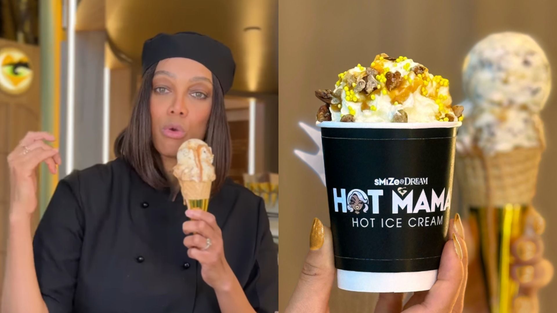 Tyra Bank explaining about her store