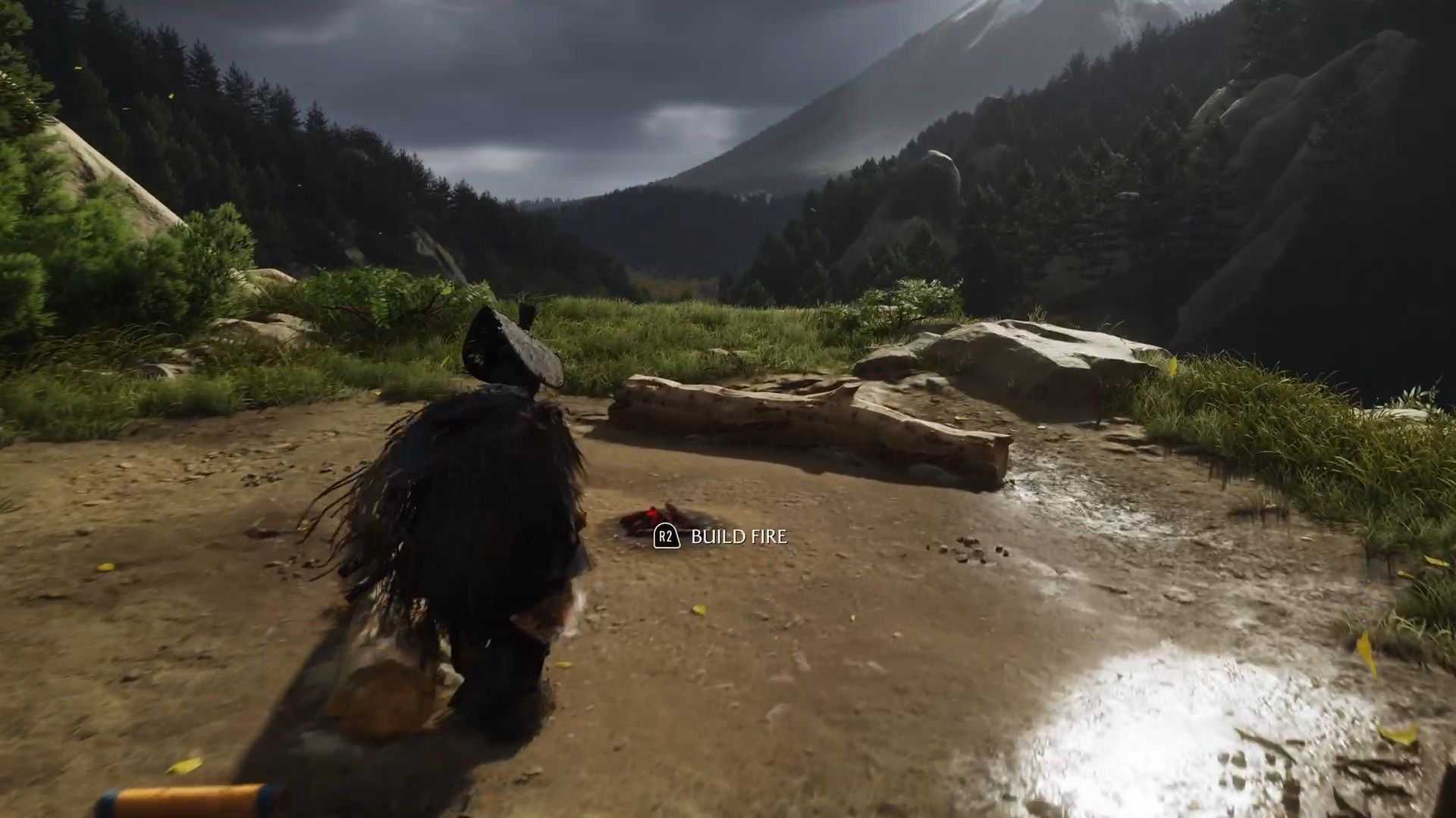 Build a fire to cook (Image via Sportskeeda Gaming || Sucker Punch)