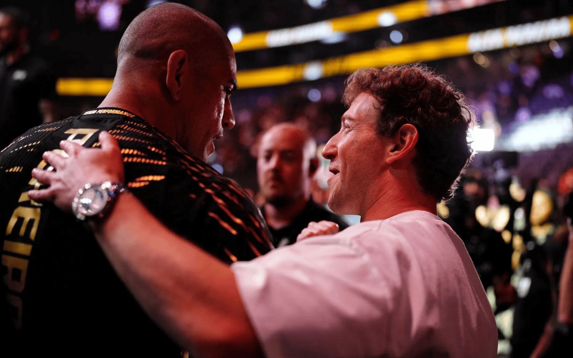 Mark Zuckerberg with Alex Pereira at UFC 320. [Image courtesy: Getty]