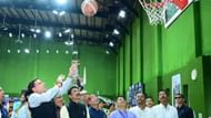 Uttarakhand CM Pushkar Singh Dhami playing basketball (Image Credits: Press Release)
