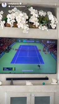 A still taken from Nelly Korda's Instagram story (via @nellykorda)