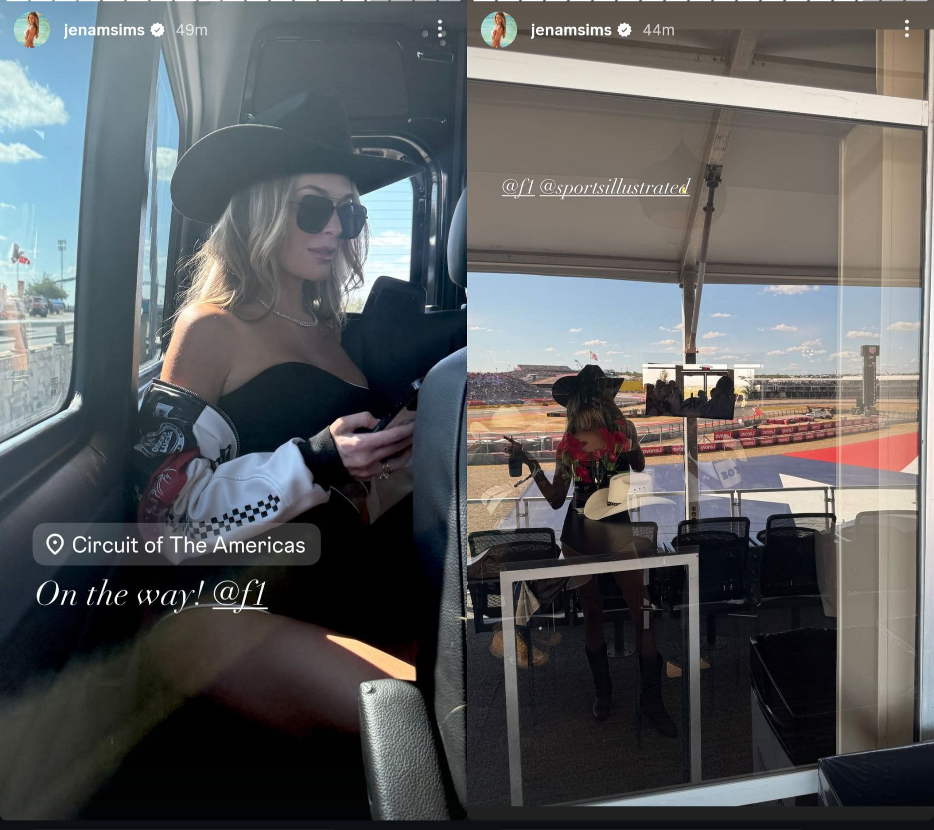 Screenshots of Jena Sims&#039; Instagram stories - Source - @jenamsims on Instagram