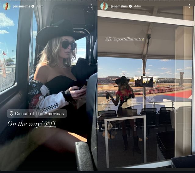 Screenshots of Jena Sims' Instagram stories - Source - @jenamsims on Instagram