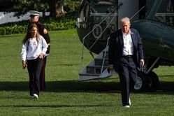 President Donald Trump has fun time with his granddaughter Kai Trump at the golf course