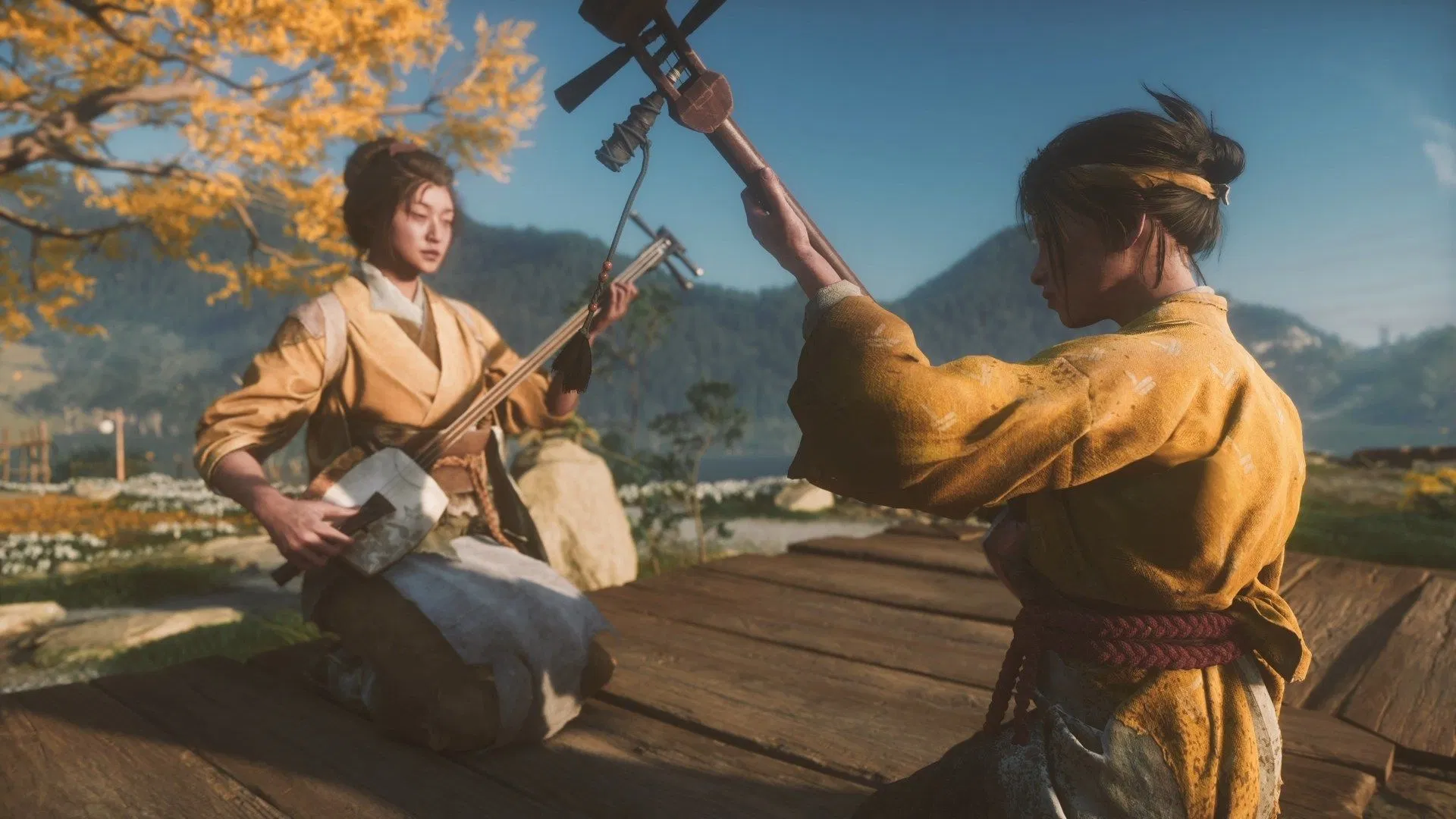 Use your touchpad to play the Shamisen (Image via Sucker Punch)