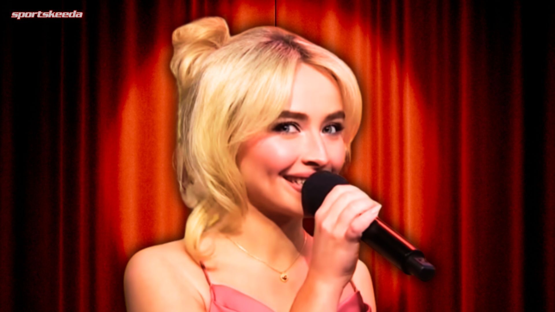 Sabrina Carpenter (Custom Image by Sportskeeda/Image via YouTube @Saturday Night Live)