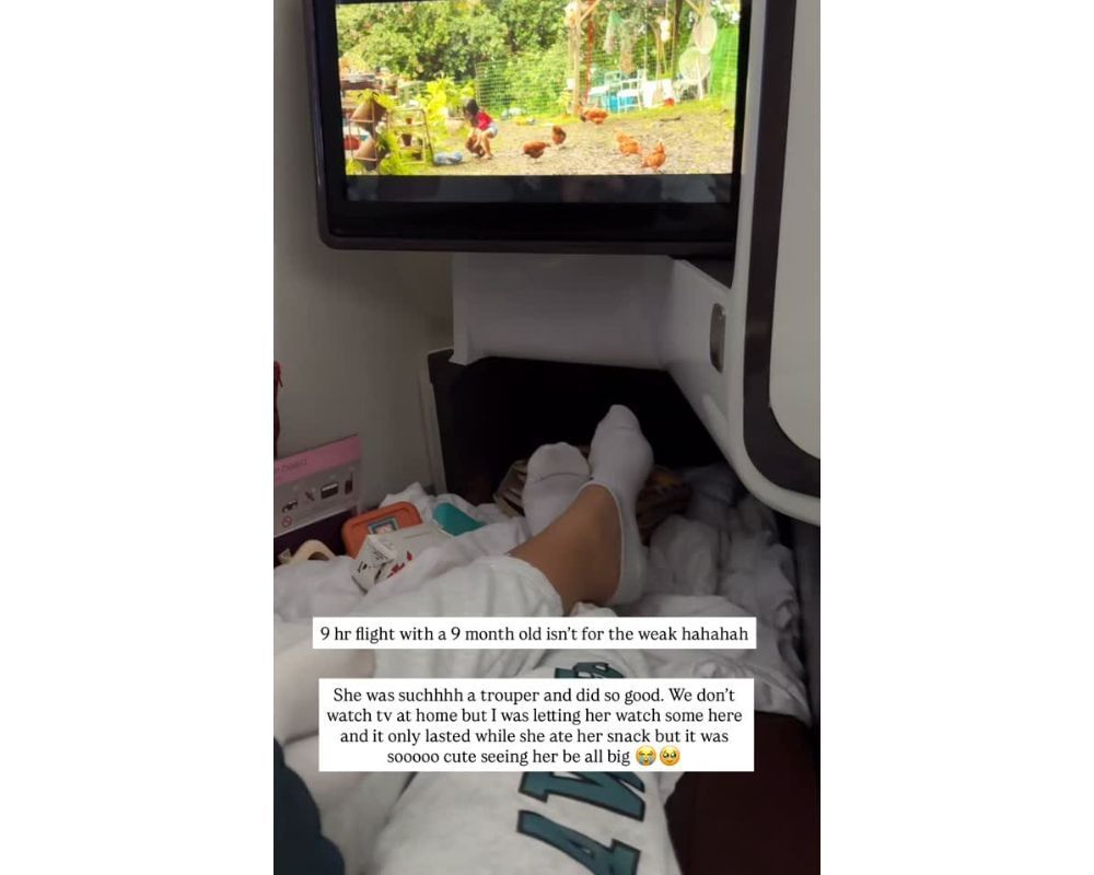 Marissa Lawrence shares an adorable In-flight moment with her daughter after the London trip [IG/@marissa_lawernce]