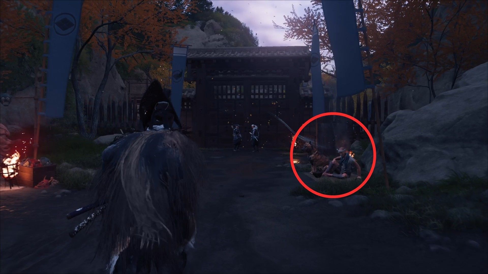 Talk to the beggar and give him coins (Image via Sportskeeda Gaming || Sucker Punch)