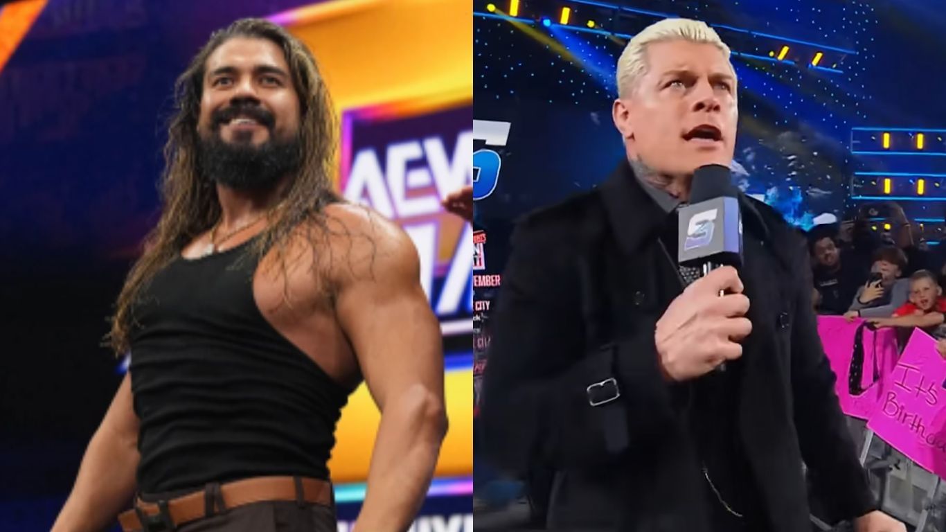 Andrade (left) and Cody Rhodes (right) [Images from allelitewrestling.com and WWE