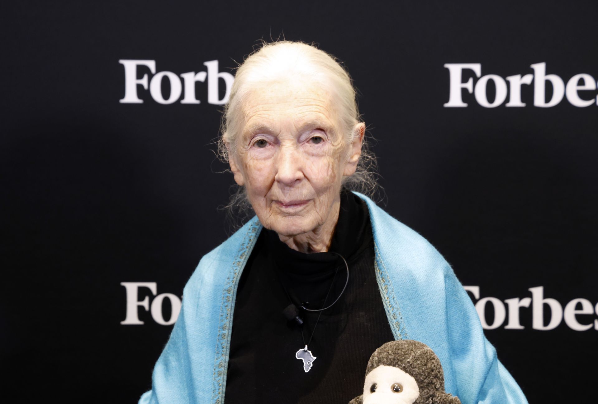 Dr. Jane Goodall at the 2025 Forbes Sustainability Summit (Image via Getty)