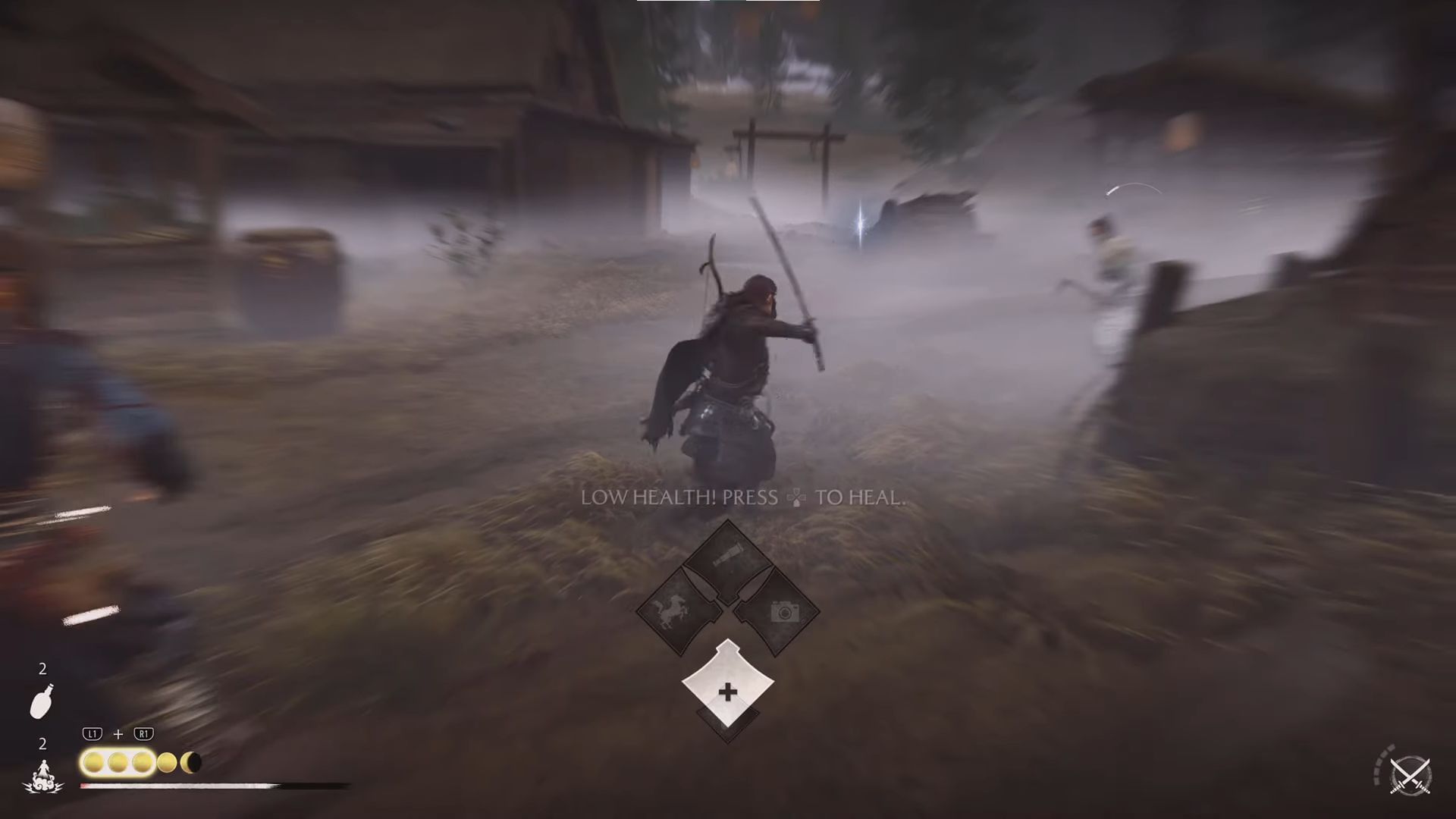 Take out the enemies in The Tale of the Kitsune quest (Image via Sucker Punch || Youtube@/Malachi Plays Games)
