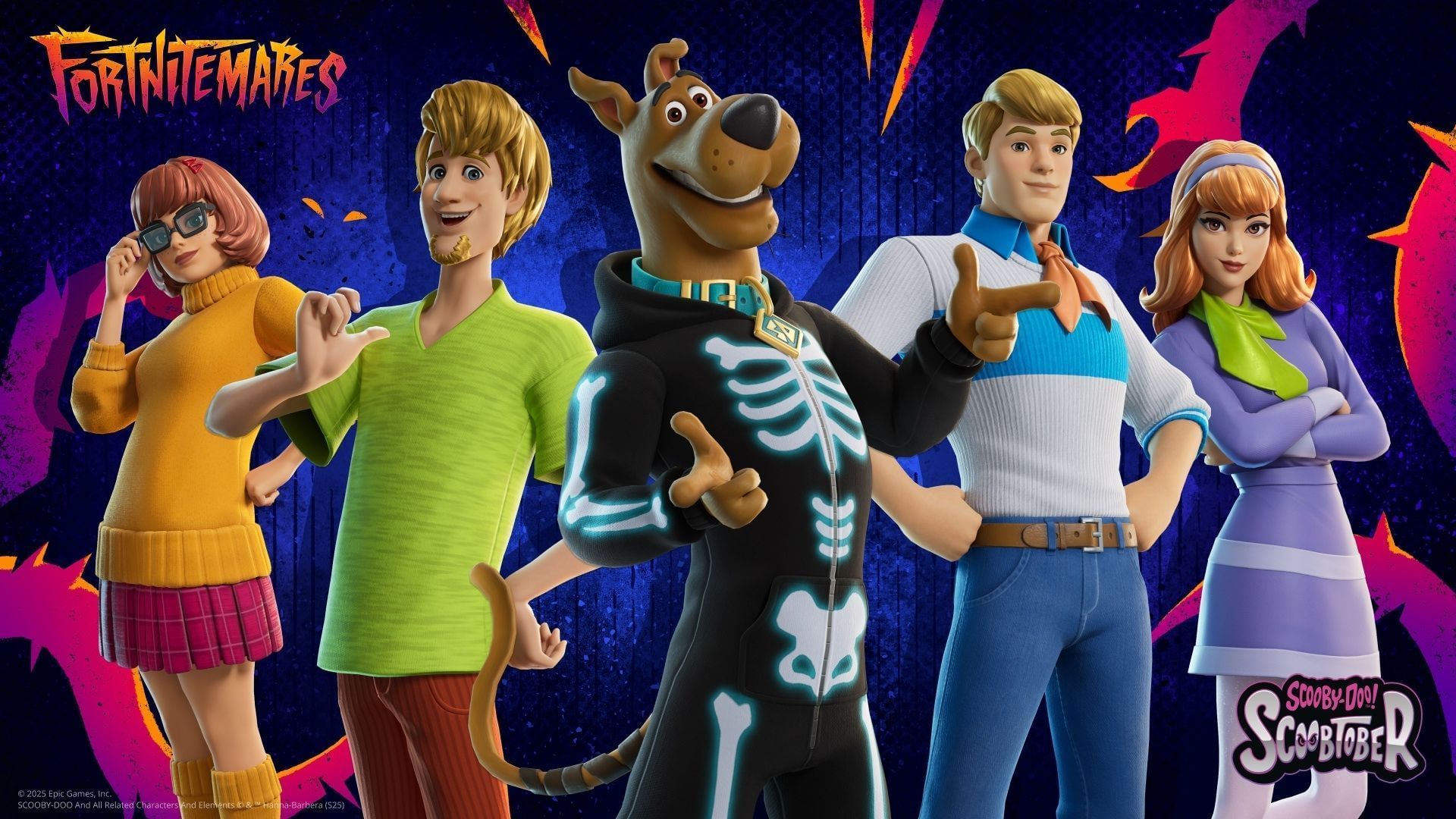 Scooby-Doo Fred, Daphne, and Velma skins in Fortnite
