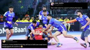 "There's absolutely zero support for star raider Arjun" - Fans react after Tamil Thalaivas' close defeat against UP Yoddhas in Pro Kabaddi 2025