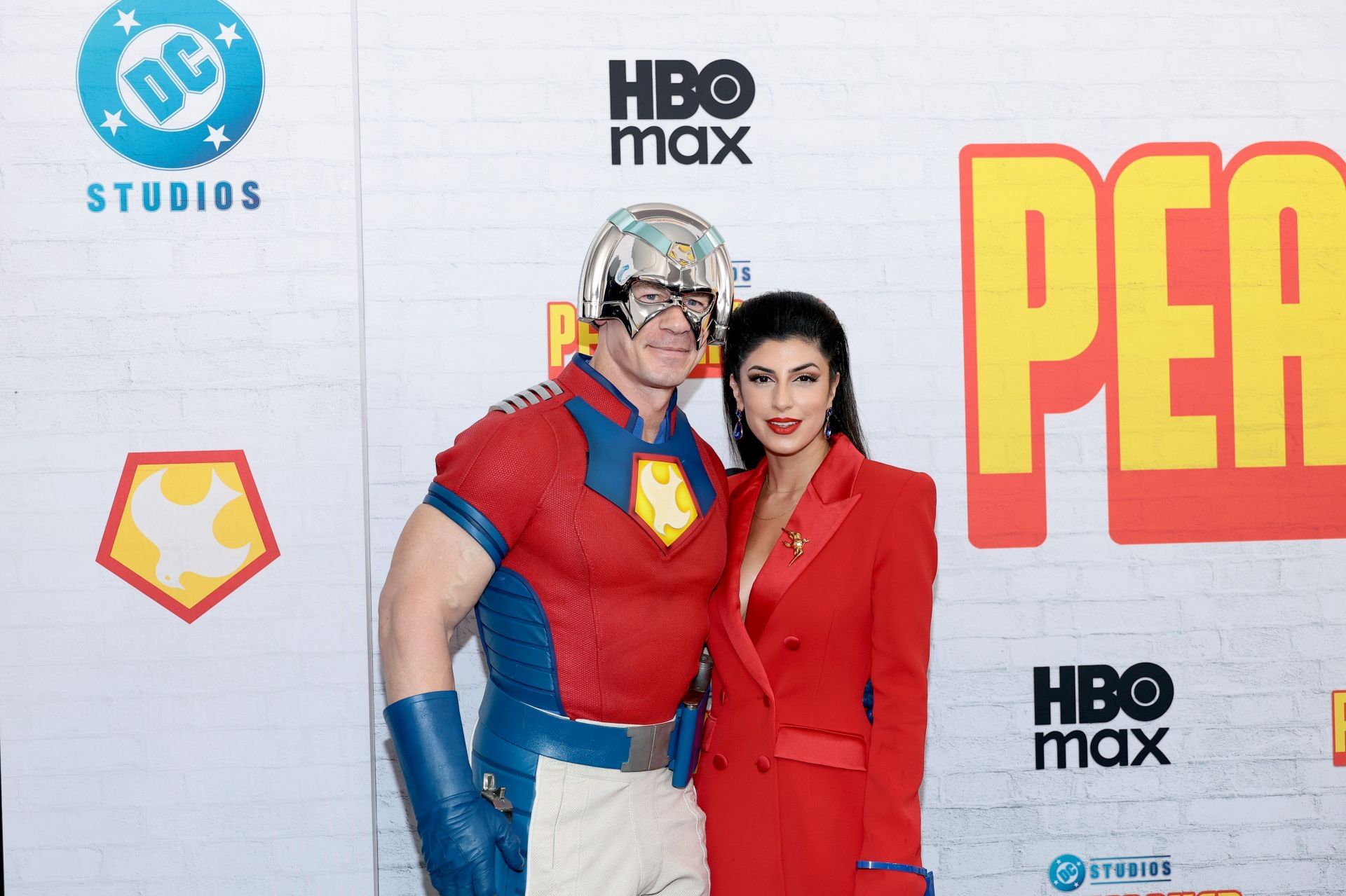 : (L-R) John Cena and Shay Shariatzadeh at HBO&#039;s Peacemaker season 2 Premiere (Image via Getty)