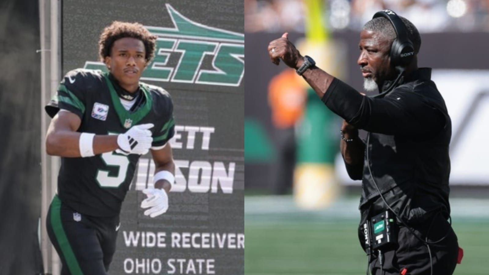 Garrett Wilson (L) Aaron Glenn (R) Image credit: Imagn 