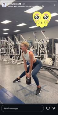 A screenshot taken from Nelly Korda's Instagram story (via @nellykorda)