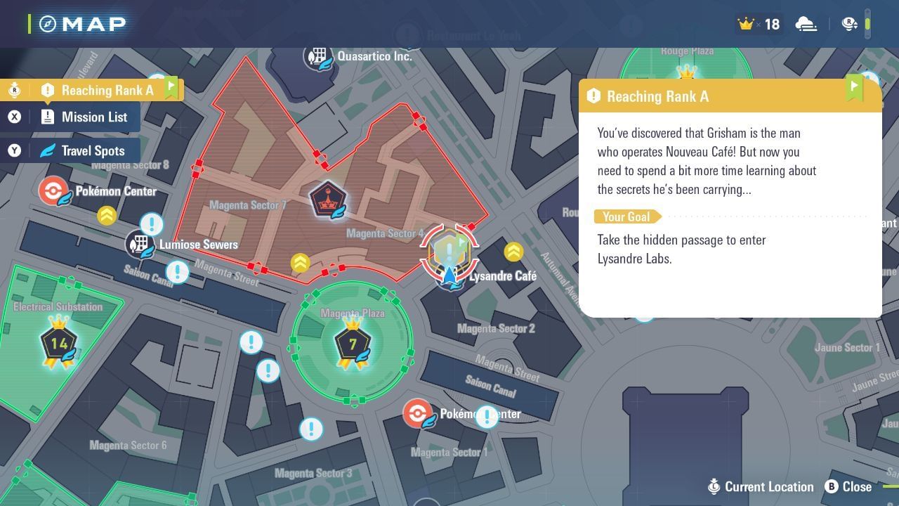 Griselle in Pokemon Legends Z-A location (Image via Sportskeeda Gaming || TPC)