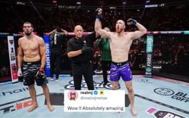 "What a move" - Fans react as Joe Pyfer earns comeback win over Abus Magomedov at UFC 320